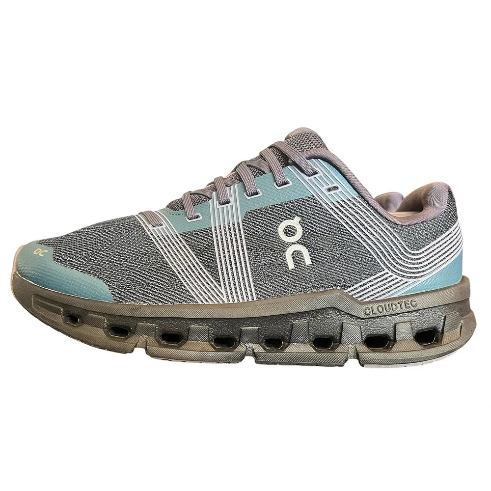 On Cloudstratus Womens 8.5 Magnet Mineral Grey Blue Running Shoes 55.98087